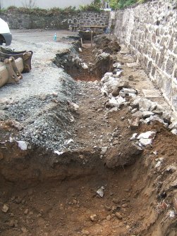 Watching brief, W trench from N, New Joiner's Shop, Ancaster Square North, Callander