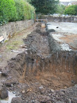 Watching brief, E trench from N, New Joiner's Shop, Ancaster Square North, Callander