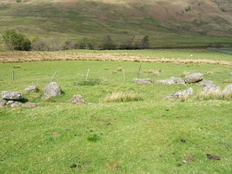 Walkover survey, Site 3, Structure 1 from E, Kenknock Hydro-Electric Scheme, Glen Lyon