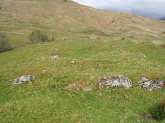 Walkover survey, Site 3, Structure 2 from E, Kenknock Hydro-Electric Scheme, Glen Lyon