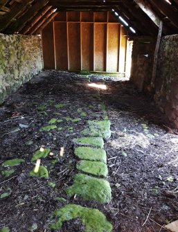 View from SW along length of NE part of byre.