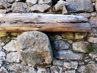 View of the corbel that supported the lateral end-joist that was part of the timber first floor.