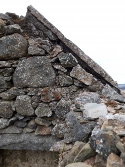 View from SW of the lower (SE) part of the NE gable of the farmhouse.