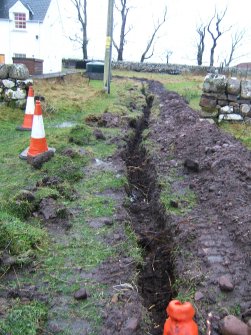 Watching brief, W half of main trench from E, Underground Power Supply, Clachan Church, Applecross