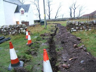 Watching brief, W half of main trench from E, Underground Power Supply, Clachan Church, Applecross