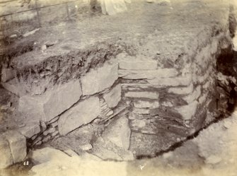 Photograph, Keiss Road Broch, commencement of encircling wall.  