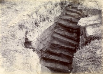 Photograph, Keiss Road Broch, north steps in the wall.  