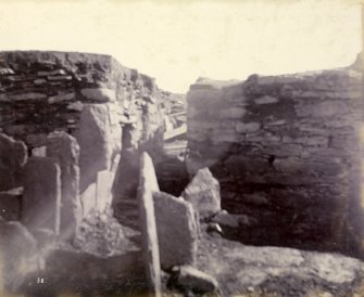 Photograph, Keiss Road Broch, interior view of entrance passage.  
