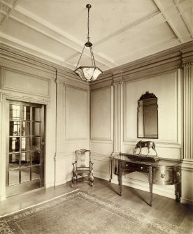 Interior view of corner in entrance hall, Kinellan House, Edinburgh.
House for J. Herbert Herdman Esq.  