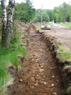 Watching brief, Service trench during excavation from NW, Taymouth Castle, Kenmore