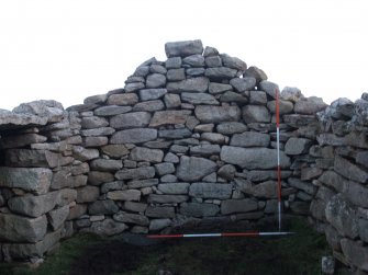 Watching brief, General view after repair, Repairs to S Wall and Gable, Blackhouse G, St Kilda