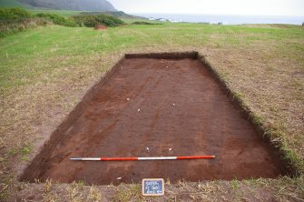 Excavation, 002 cleaned in trench A with 005 visible, Macharioch, Argyll, 2006