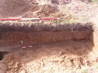 Excavation, Test pit at Macharioch from W, Blasthill, Argyll, 2007