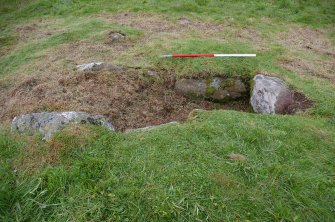 Excavation, Trench B, Pre-excavation from W, Blasthill Chambered Tomb, 2009