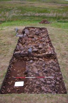 Excavation, Trench B, Post-excavation from S, Blasthill Chambered Tomb, 2009