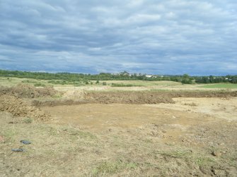 Archaeological excavation, General site shot- Post-excavation from N, Darnley Mains