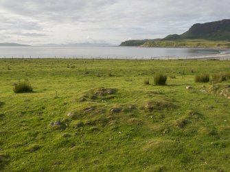 Laig, Eigg. View of square cairn (194) looking N. 