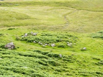 Prehistoric house at Rubh' an Tangaird. View from the NW. 