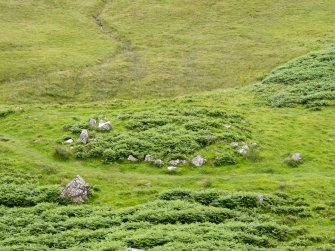 Prehistoric house at Rubh' an Tangaird. View from the NW. 