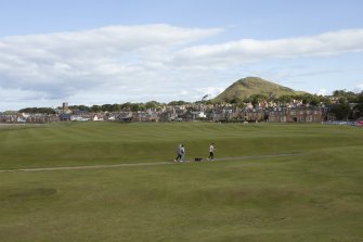 North Berwick. General view of the West Links golf course from the north west.