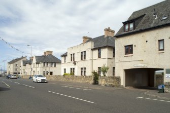 Prestonpans. View of section of High Street from the east where Sir Walter Scott's house used to stand.