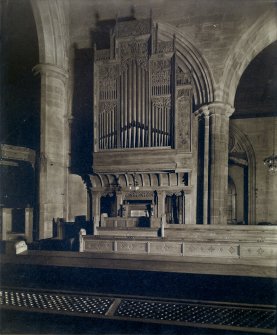 Interior view of St John's Church, Perth, showing organ case.

