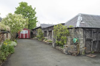 View from south-east showing stables workshop at The Steading, Nether Blainslie.