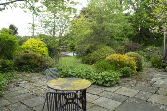 View of garden at The Steading, Nether Blainslie.