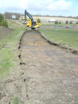 Watching brief, View of track to N of compound 2 from N, M8 enabling works, Coatbridge