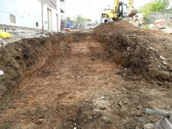 Watching brief, General view of trench, Lanark Memorial Hall