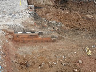 Watching brief, Detail view of trench, Lanark Memorial Hall