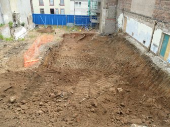 Watching brief, General view of trench, Lanark Memorial Hall