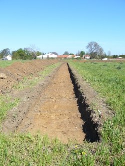 Archaeological evaluation, Trench 2, view to E, Seton Sands, East Lothian