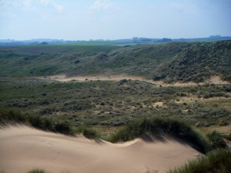 Walkover survey, View towards Flint scatter 2 at the foot of hind-dunes in front of possible raised
beach, Trump International Golf Links