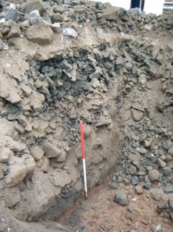 Archaeological evaluation, Depth of natural at NW end of Trench 12, Petrol Station West of Croall Bryson and Co Pinnaclehill Industrial Estate, Kelso