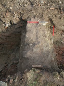 Archaeological evaluation, Trench 4, wall 007, Allanbank, Duns, Scottish Borders