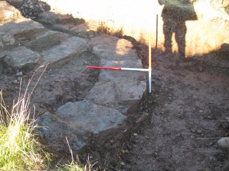 Archaeological evaluation, Trench 5, curving linear foundations 016, Allanbank, Duns, Scottish Borders