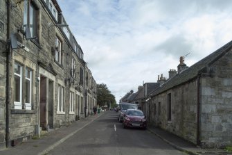 General view from south-west showing Nos 2-18 (left) and Nos 1-9 (right) High Beveridgewell, Dunfermline