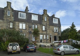 View from south showing Nos 1-6 Allanlea Terrace, High Beveridgewell, Dunfermline