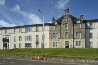 View from south showing former Cottage Hospital (now offices), Reid Street, Dunfermline