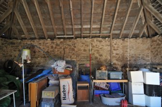 Historic building survey, Turnip Store, Unit 1, interior S-facing elevation, Crunklaw Steading, near Duns, Scottish Borders