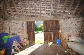 Historic building survey, Turnip Store, Unit 1, interior N-facing elevation, Crunklaw Steading, near Duns, Scottish Borders