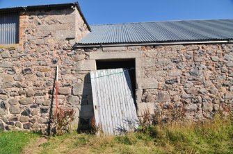 Historic building survey, E Range, W-facing elevation, 2 storey block, Crunklaw Steading, near Duns, Scottish Borders