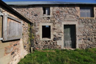 Historic building survey, E Range, W-facing elevation, overlapping shots, Crunklaw Steading, near Duns, Scottish Borders