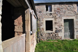 Historic building survey, E Range, W-facing elevation, overlapping shots, Crunklaw Steading, near Duns, Scottish Borders