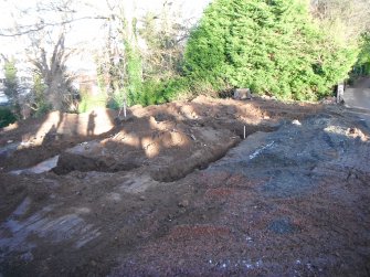 Archaeological monitored strip, General view following excavation of foundation trenches, 3 Inveresk Village Road, Inveresk, Musselburgh, East Lothian