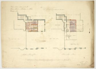 Edinburgh, 47, 48, 49, 50, 51, 52 Princes Street, Jenners.
Second and third floor plans showing alterations and additions.
Titled: 'Messrs Charles Jenner & Co., Ltd., Princes Street'.   'Alterations & Additions'.
Insc: 'Drawing No. 3'.   '14 Frederick Street Edinburgh June 1920'.