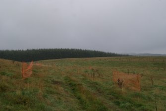Archaeological mitigation works, Corridor created to restrict damage to Site 52, Langhope Rig Windfarm Grid Connect, near Hawick