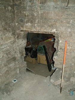 Watching Brief, Basement view of slapped opening, St Mary's Parish Church, Edinburgh