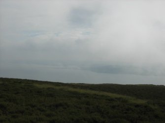 Field survey of planting areas and receptors, SM2186, Finnarts Hill enclosure, looking towards Rhins of Galloway to SSW, from NNE, Glen App Wind Farm, South of Ballantrae, South Ayrsh